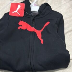 Puma Kids Black and Red one piece hoodie for baby